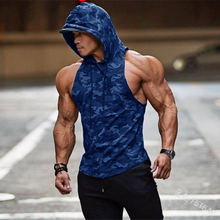 Load image into Gallery viewer, Men's Fashion Camouflage Fitness Sleeveless Hoodie
