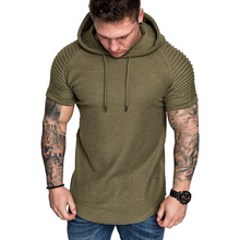 Load image into Gallery viewer, Men's Casual Fashion Solid Color Hooded T-Shirt
