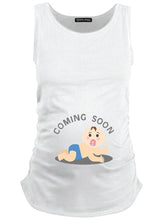 Load image into Gallery viewer, Maternity Cute Baby Print Sleeveless Vest
