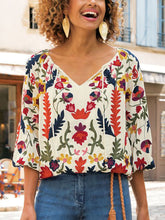 Load image into Gallery viewer, National Wind Holiday V-Neck Women's Tops
