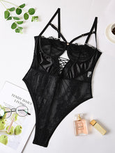 Load image into Gallery viewer, Tight Lace Sexy Two-Piece Suit Erotic Lingerie
