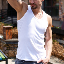 Load image into Gallery viewer, Men's Cotton Slim Crew Neck Vest
