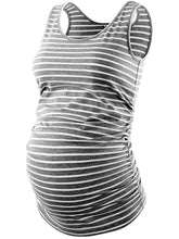 Load image into Gallery viewer, Maternity Fashion Striped Sleeveless Vest

