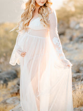 Load image into Gallery viewer, Maternity Sexy Lace Deep V Neck Dress
