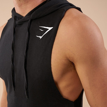 Load image into Gallery viewer, Men's Cotton Sleeveless Hooded Sports Vest
