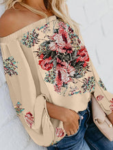 Load image into Gallery viewer, Women's Fashion Print Lantern Sleeve Blouse
