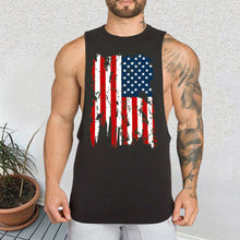 Load image into Gallery viewer, Flag Printed Vest Cotton  Men's Tops

