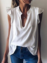 Load image into Gallery viewer, Stand Collar Collar Short Sleeve Solid Color Casual Shirt

