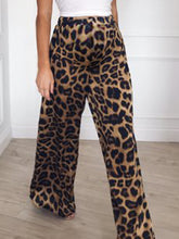 Load image into Gallery viewer, High Waist Loose Leopard Wide Legs Maternity Leggings
