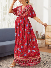 Load image into Gallery viewer, Maternity Sexy V-Neck Print Maxi Dress
