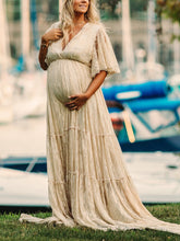 Load image into Gallery viewer, Maternity Bohemian Sexy Lace Elegant Sleeve Evening Dress
