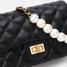 Load image into Gallery viewer, Fashion Pearl Chain Leather Handbag
