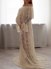 Load image into Gallery viewer, Maternity Dress Sexy Elegant Lace Strapless Photo Dress
