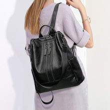 Load image into Gallery viewer, Casual Leather Large Capacity Backpack Handbag
