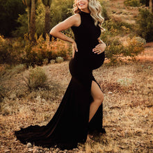 Load image into Gallery viewer, Slim Sleeveless Round Neck Maternity Dress
