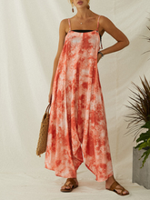 Load image into Gallery viewer, Women's Tie Dye Printed Spaghetti Straps Loose Jumpsuit
