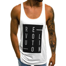 Load image into Gallery viewer, Letter Printed Round Neck Men's Tops
