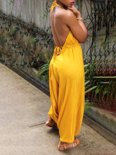 Load image into Gallery viewer, Women's Sexy Strapless Backless Solid Color Loose Jumpsuit
