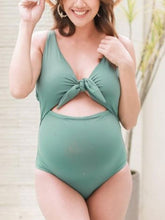 Load image into Gallery viewer, Maternity Sexy Lace Up Pure Color Swimsuit
