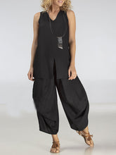 Load image into Gallery viewer, V-neck Sleeveless Irregular Casual Suit
