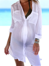 Load image into Gallery viewer, Bikini Jacket Shirt Pregnant Women Swimsuit Cardigan
