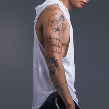 Load image into Gallery viewer, Men's Patch Sleeveless Hooded Sports Vest T-Shirt
