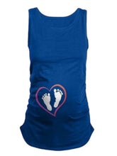 Load image into Gallery viewer, Small Feet Print Loose Simple Maternity Tops
