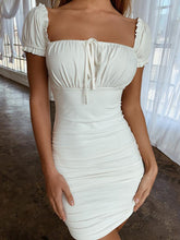 Load image into Gallery viewer, Women's Sexy Square Collar Pleated Mini Bodycon Dress
