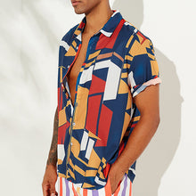 Load image into Gallery viewer, Printed Shirt Holiday Style Top
