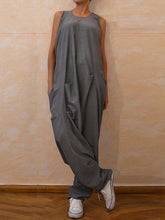 Load image into Gallery viewer, Women's Sleeveless Square Collar Casual Retro Solid Color Jumpsuit

