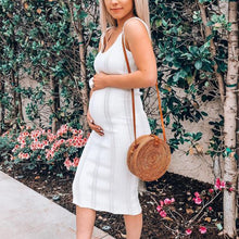 Load image into Gallery viewer, Striped Sling Slim Simple Maternity Dress
