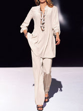 Load image into Gallery viewer, V-neck Long Sleeve Elegant Casual Suit
