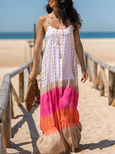 Load image into Gallery viewer, V-neck Gradient Tie-dye Casual Loose Dress
