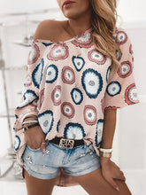 Load image into Gallery viewer, Women's Casual Flower Print T-Shirt
