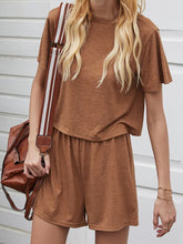 Load image into Gallery viewer, Solid Color Round Neck Halter Home Women's Suit

