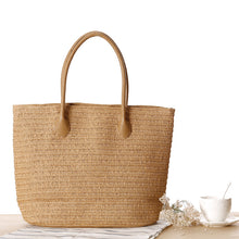 Load image into Gallery viewer, Straw Shoulder Beach Weave Women's Bag

