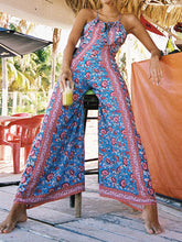 Load image into Gallery viewer, Women's Fashion Slim Printed Halter Jumpsuit
