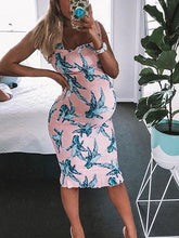 Load image into Gallery viewer, Maternity Slim Casual Sling Floral Print Dress
