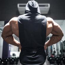 Load image into Gallery viewer, Men's Cotton Loose Sports Hooded Vest

