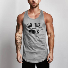 Load image into Gallery viewer, Men's Letter Printed Mesh Round Hem Sports Vest

