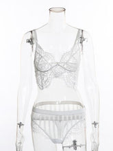 Load image into Gallery viewer, Tight Lace Sexy Two-Piece Suit Erotic Lingerie
