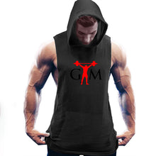 Load image into Gallery viewer, Men's Printed Sleeveless Hooded Vest
