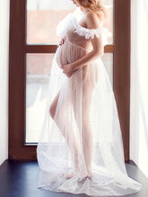 Load image into Gallery viewer, Maternity Dress Elegant Solid Color Soft Yarn Photo Dress
