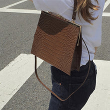 Load image into Gallery viewer, Casual Fashion Retro Solid Color Leather Handbag
