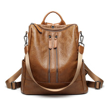 Load image into Gallery viewer, Casual Leather Large Capacity Backpack Handbag

