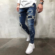 Load image into Gallery viewer, Men's Casual Slim Fit Hole Trousers Jeans
