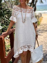 Load image into Gallery viewer, Lace Openwork Holiday Women's Dress
