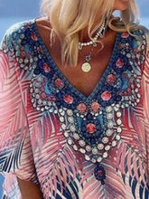 Load image into Gallery viewer, Loose Print Holiday Loose Women's Tops
