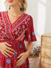 Load image into Gallery viewer, Maternity Sexy V-Neck Print Maxi Dress
