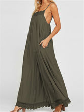 Load image into Gallery viewer, Women's Lace Wide Leg Spaghetti Straps Backless Jumpsuit
